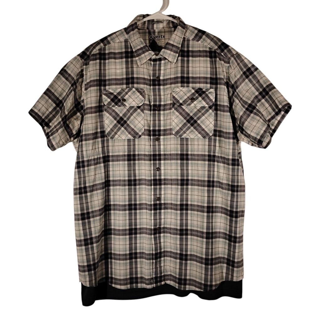 Vertx Guardian shirt mens XL Xlarge plaid short sleeve CCW concealed snap button